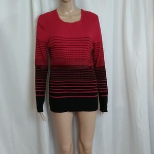 Liz Claiborne red/black XL red & black w/brass buttons on left shoulder
